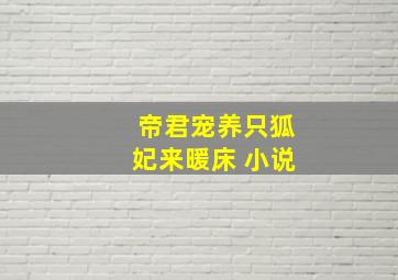 帝君宠养只狐妃来暖床 小说